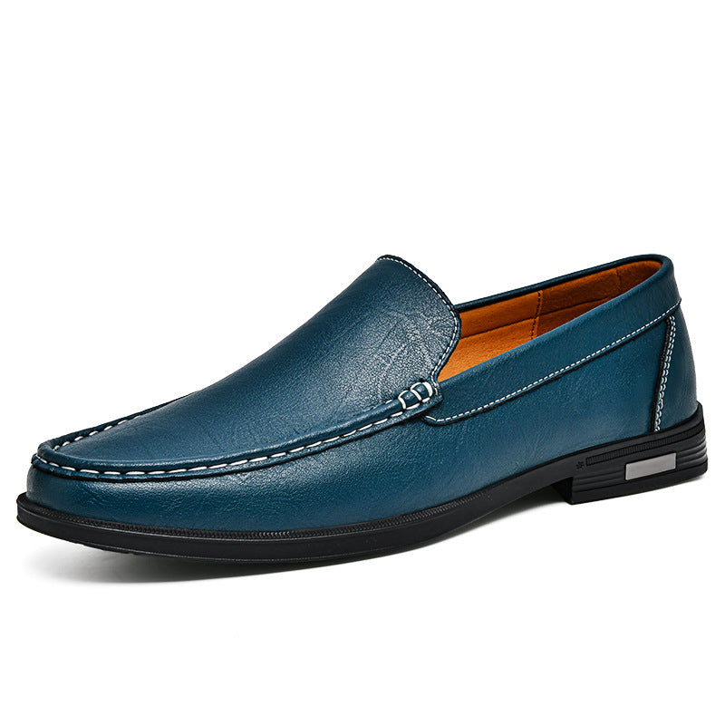 Men's Plus Size Cowhide British White Business Men's Casual Leather Shoes