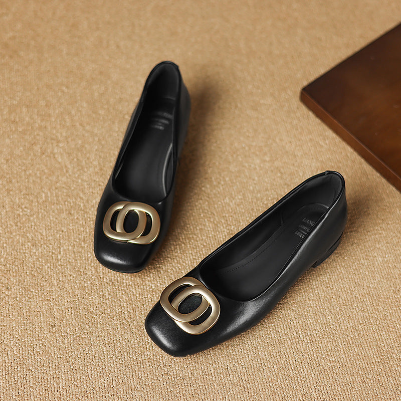Women's Withdraw From Cupboard Calf Skin Soft Retro Handmade Women's Shoes