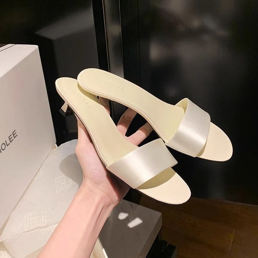 Women's Grape Mom Simple Style Elegant Silk Heels