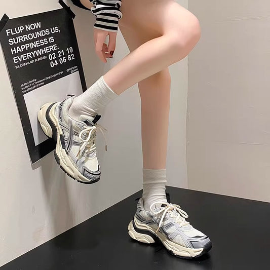 Women's Genuine Platform Space Sier Mesh Running Sneakers