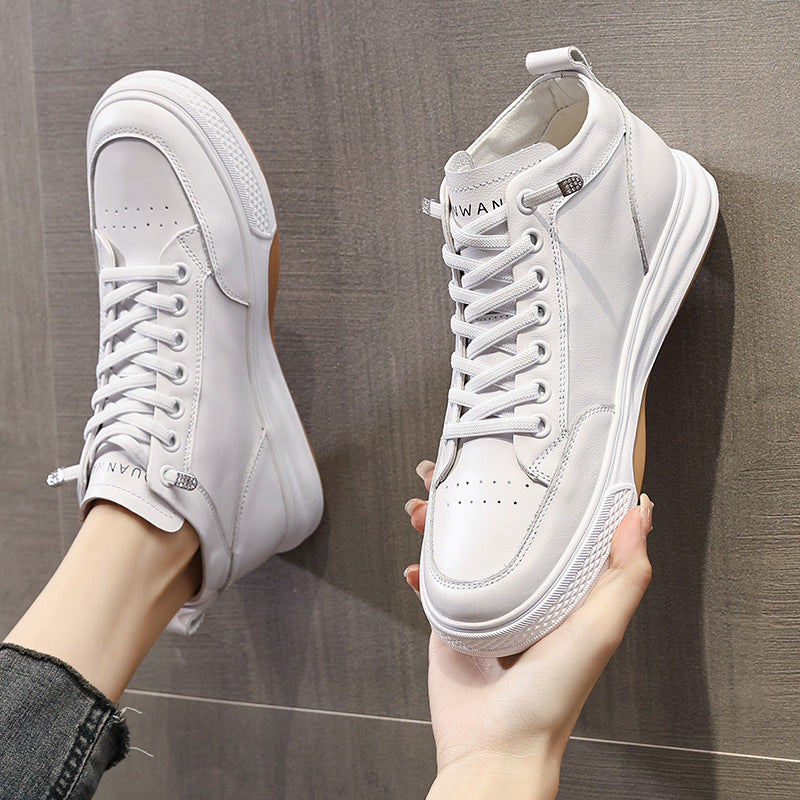 Women's Easy Wear Elastic Flat White Soft Casual Shoes
