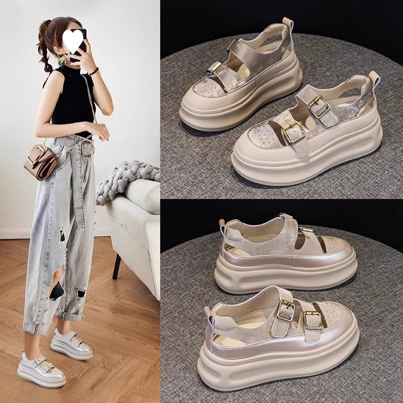 Women's Cap Velcro Summer Wear Fashion High Sandals