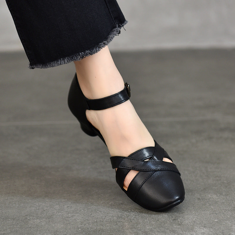 Women's Activity Price First Layer Cowhide Closed Heels