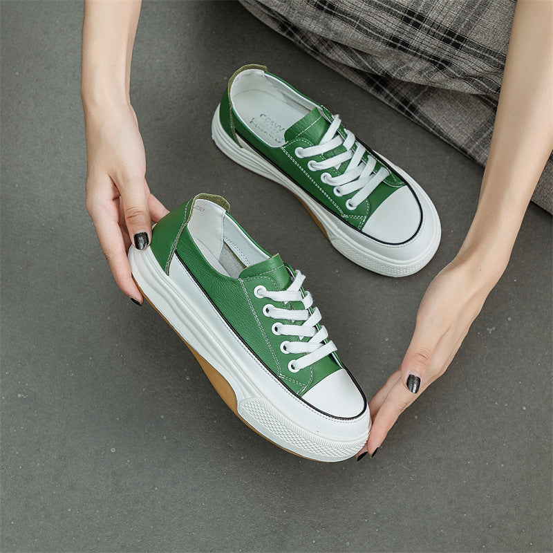 Women's Autumn Low-cut Genuine Comfortable Small White Women's Shoes