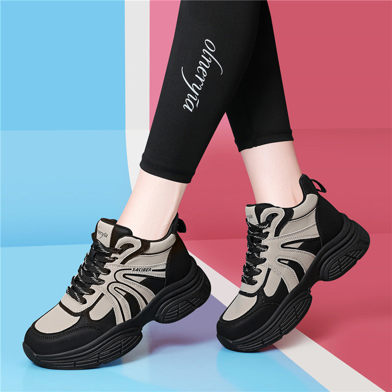 Women's Platform Dad Fashion Fleece-lined Portable Women's Sports Shoes