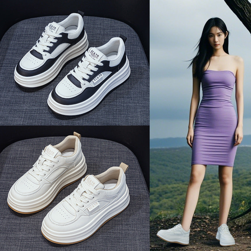 Platform White Female Spring Popular Version Women's Casual Shoes
