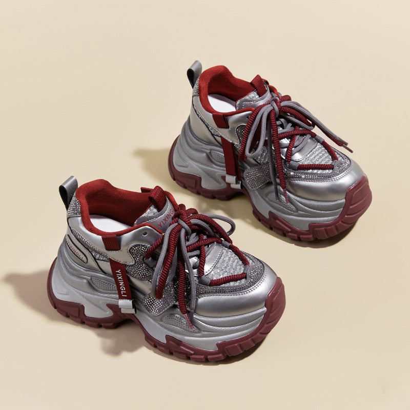 Women's Mold Bottom Dad Small Height Increasing Men's Shoes