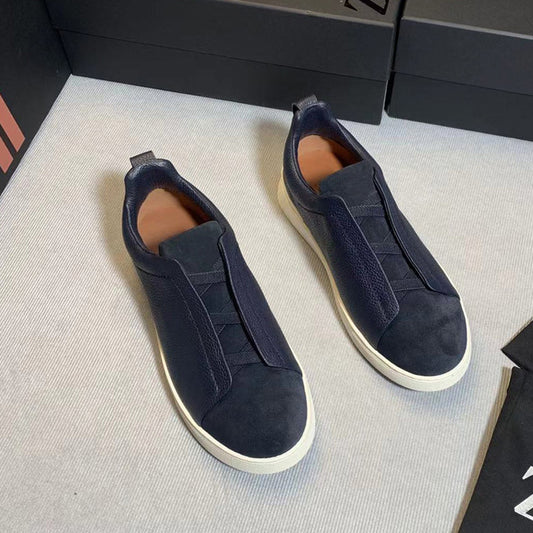 Men's Store Slip-on First Layer Cowhide Sports Sneakers