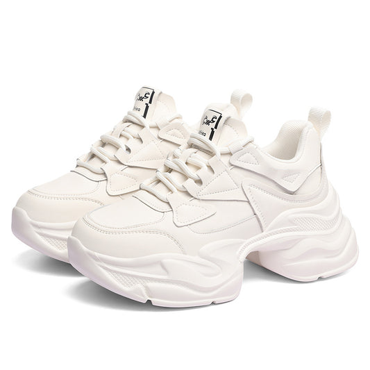 Women's Black Daddy Fashionable Thick Which Makes Sneakers