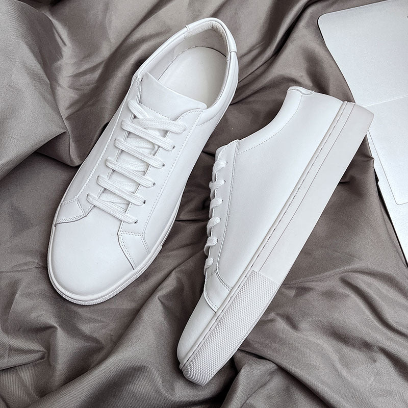 Men's Spring White Korean Flat Trendy Suit Men's Board Shoes