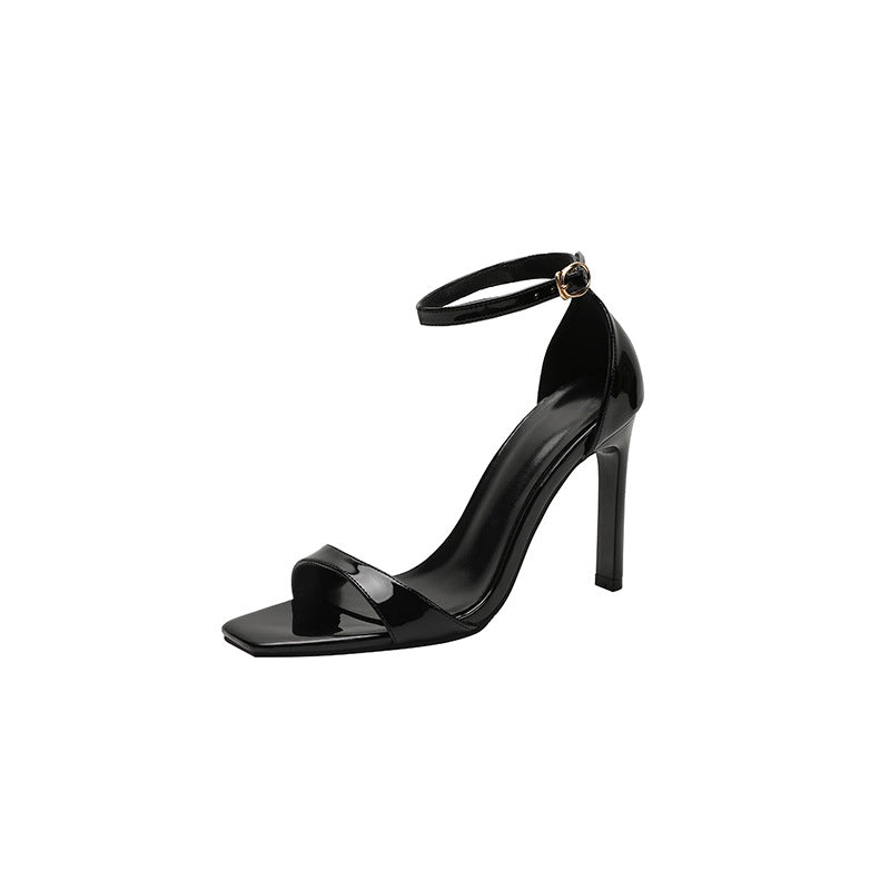 Women's Sexy Open Toe High Summer Square Fashion Heels