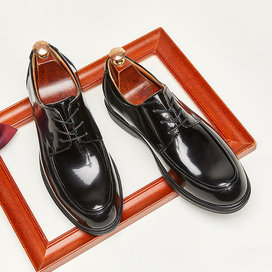 Men's Genuine Glossy Business Formal Wear Patent Leather Shoes
