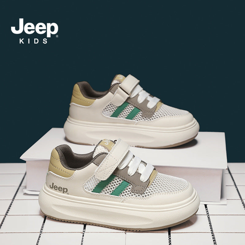 Children's Comfortable Lightweight Boy's Breathable Mesh White Kid's Sneakers
