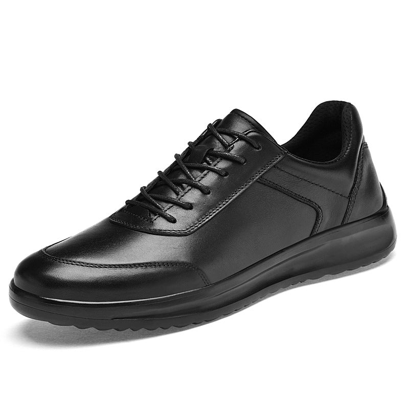 Men's First Layer Cowhide Comfortable Trendy Lightweight Business Office Leather Shoes