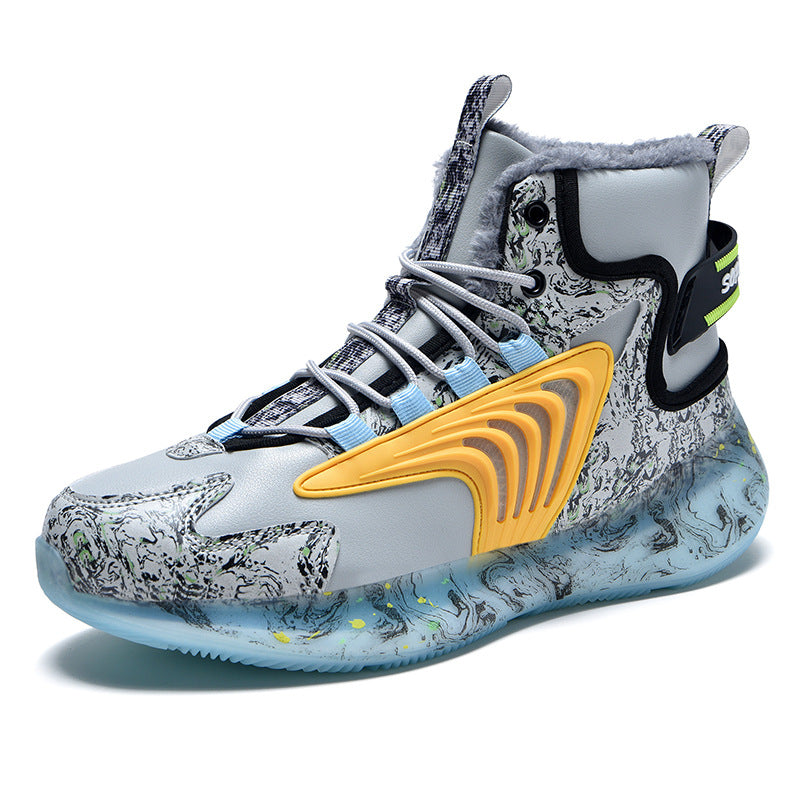 Men's Plus Size Winter Basketball Couple Running Popcorn Sneakers