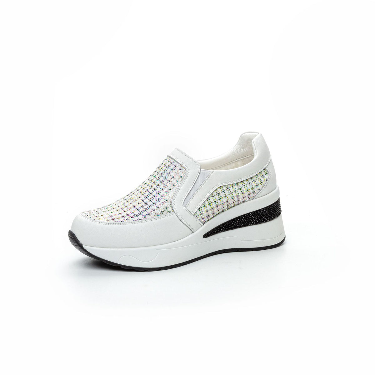 Rhinestone Wedge Female Platform Pumps Lightweight Travel Loafers
