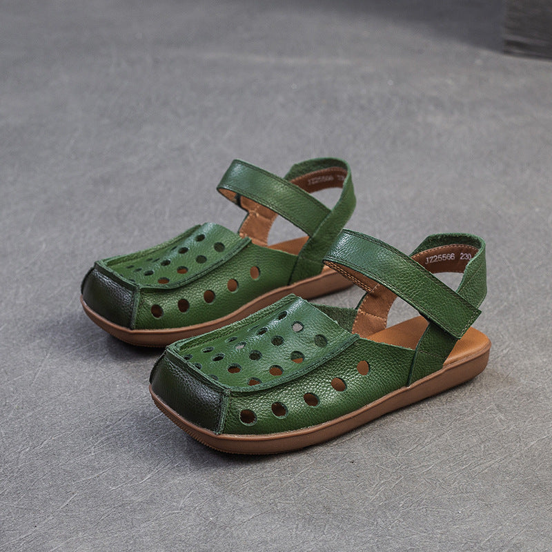 Women's Breathable Velcro Flat Bottom Comfort Mother's Sandals