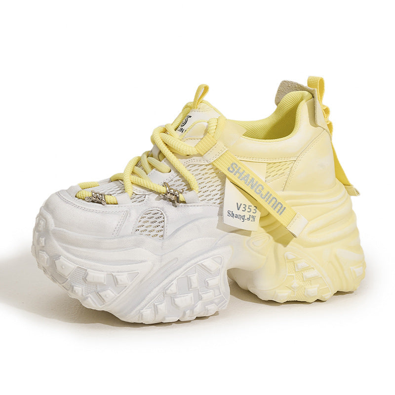 Women's Daddy Platform Hidden Breathable Mesh Women's Sports Shoes