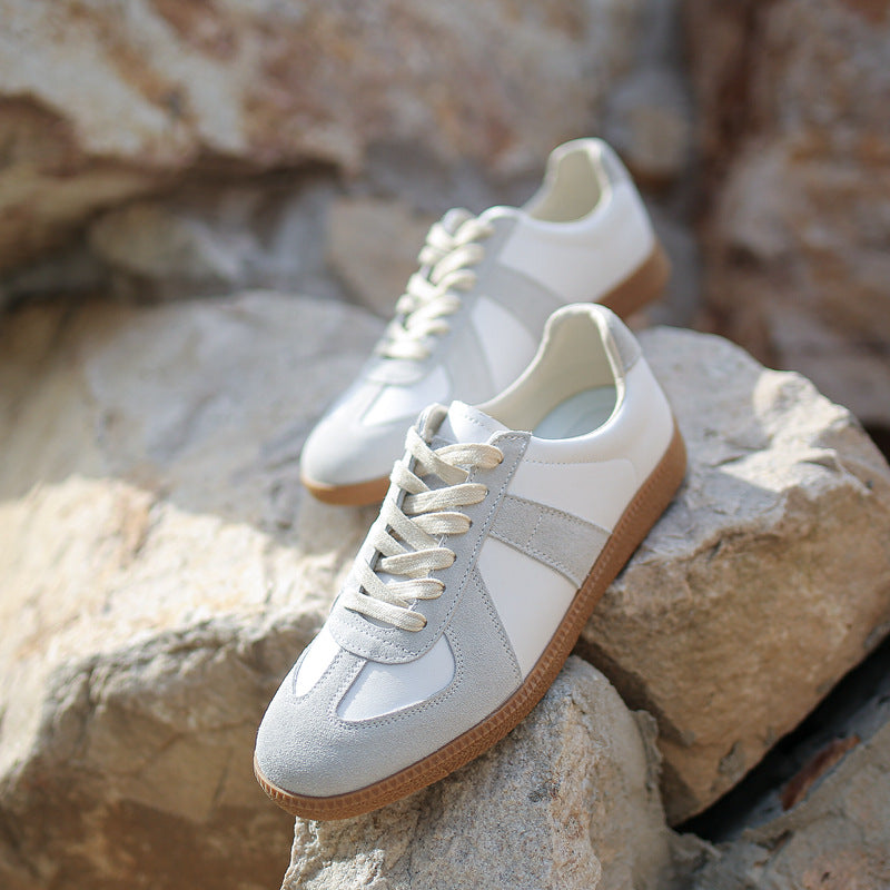 Men's Spring German Training Soft Sole Flat White Couple Men's Casual Shoes