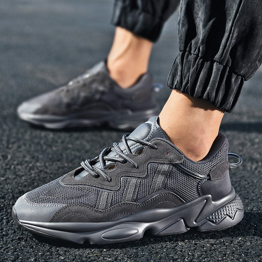 Men's Coconut Mesh Running Height Increasing Trendy Sneakers