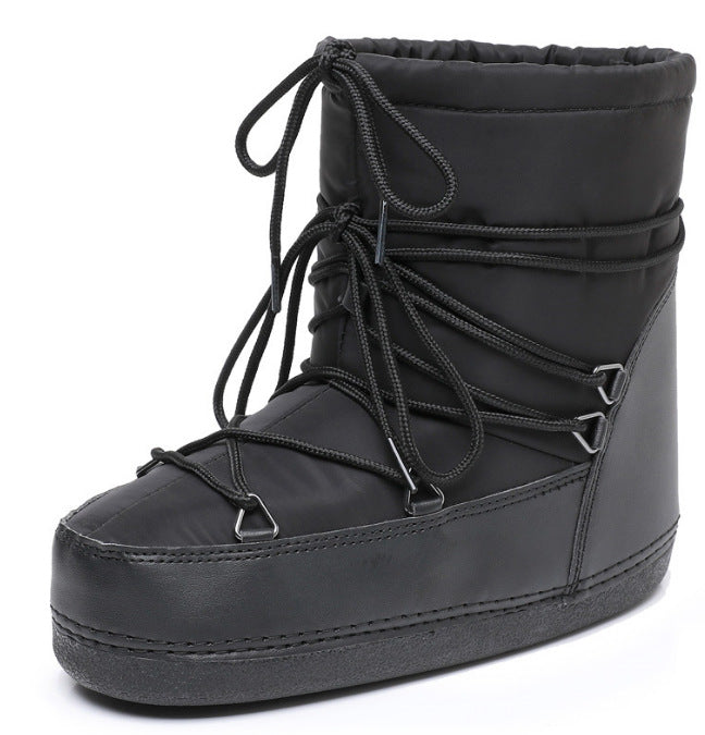 Basic Waterproof Space Short Tube Thickened Snow Boots