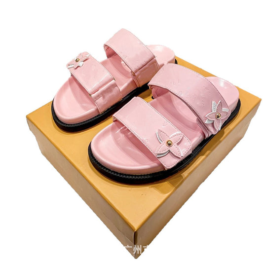 Nigeria Singapore Cambodia Metal Belt Buckle Slippers
