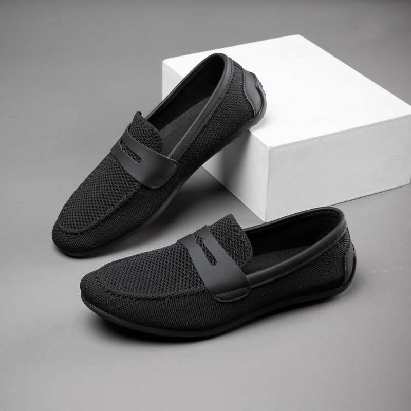Men's Fashion Breathable Slip-on Soft Bottom Mesh Canvas Shoes