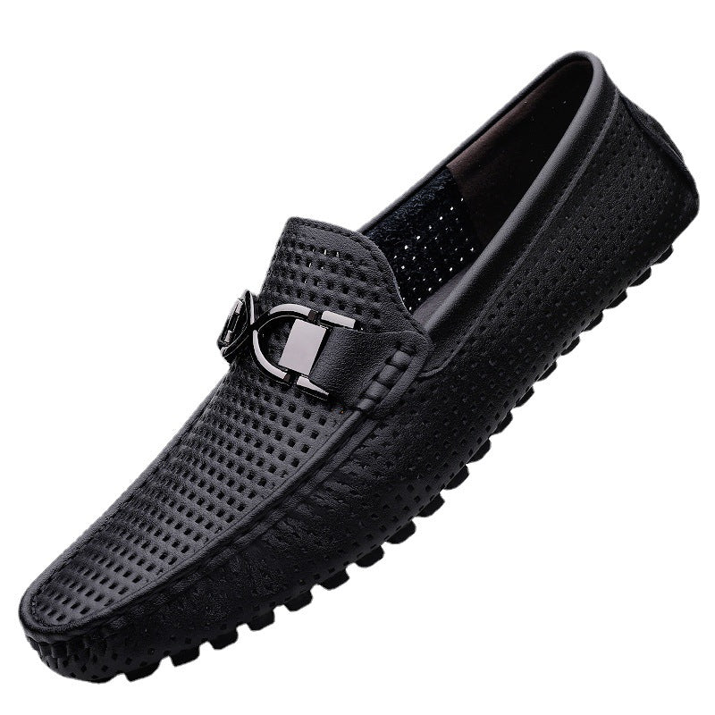 Men's Breathable Thin Soft Bottom Hollow Hole Casual Shoes