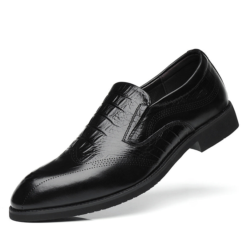 Men's Top Layer Cowhide Business Small Size Leather Shoes