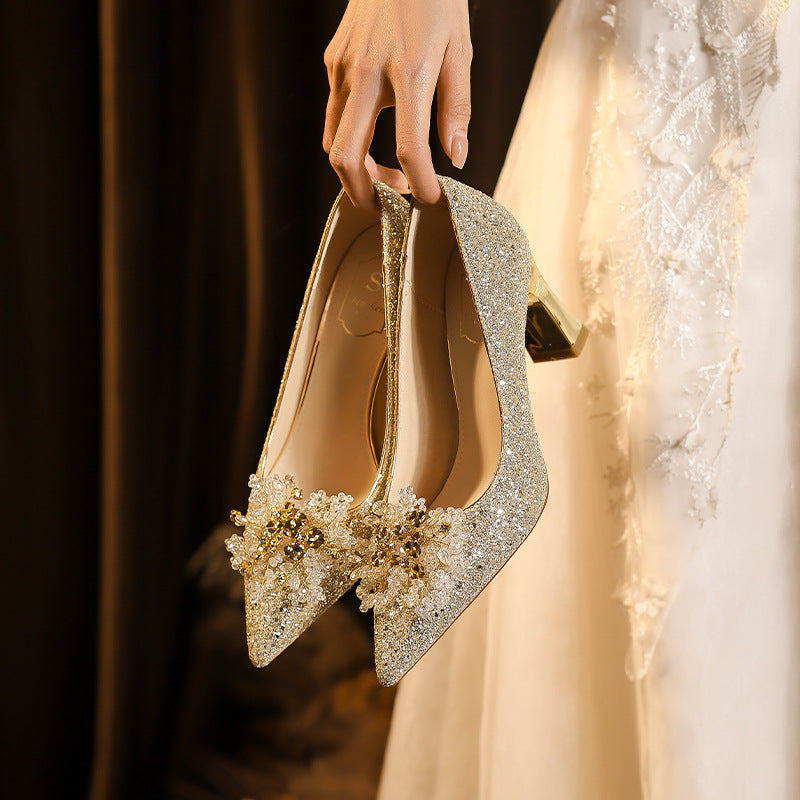 Women's French Wedding High-grade High Dress Banquet Women's Fashion Shoes