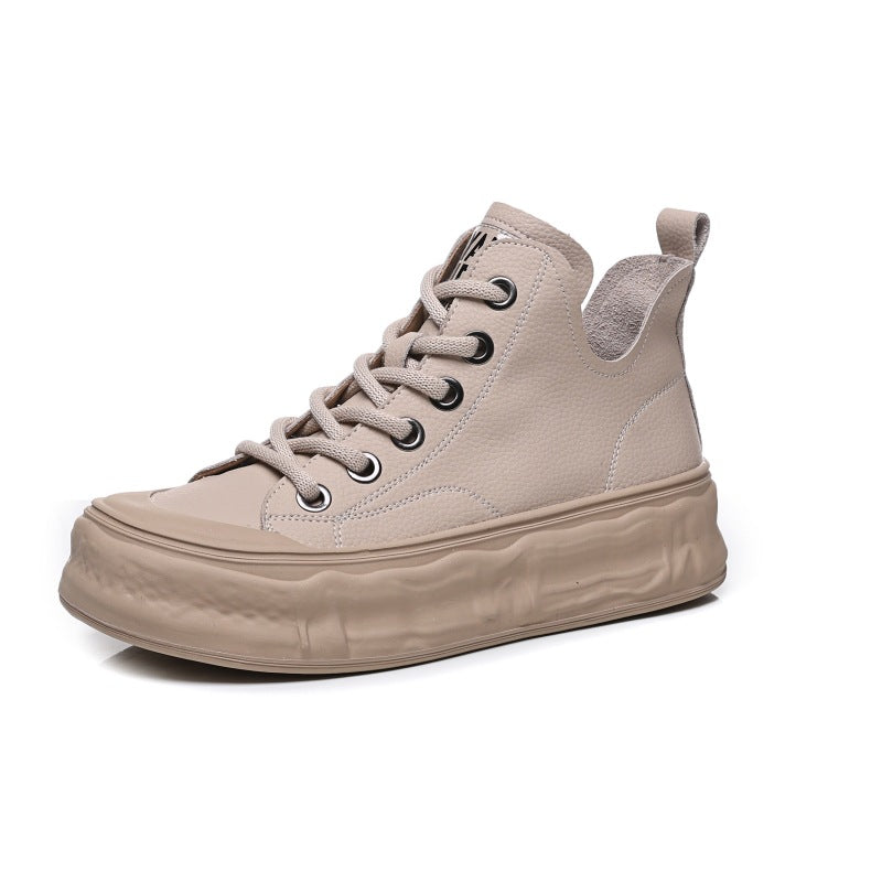 Women's White Genuine Autumn Super Hot Dissoed Sneakers