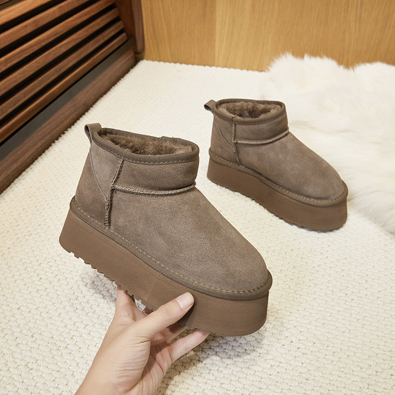 Female Fleece-lined Thickening Thermal Cotton Winter Boots