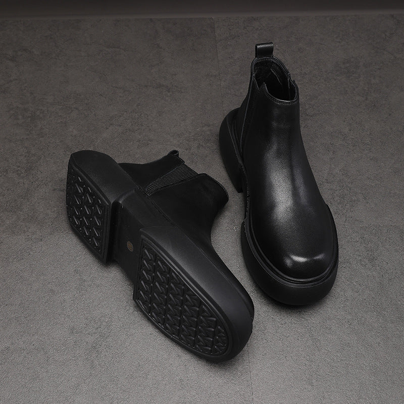 Men's Versatile Trendy Slip-on Chelsea Platform Boots