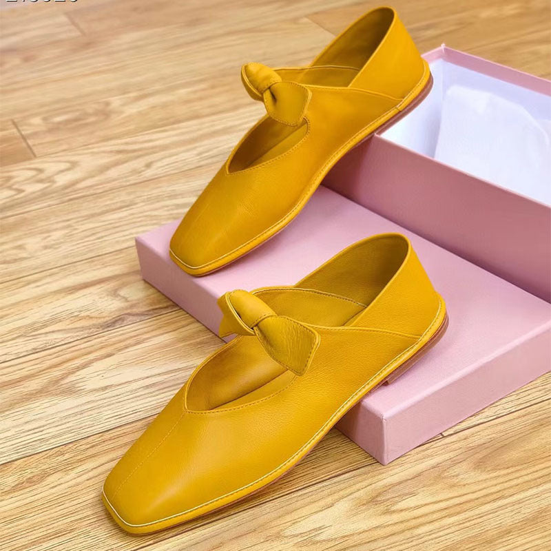 Women's Spanish Niche Pumps Ballet Square Toe Granny French Vintage Casual Shoes