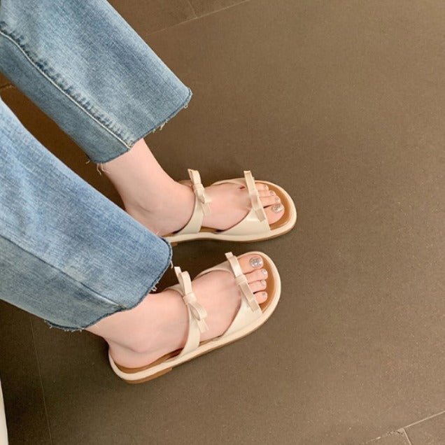 Women's Outer Wear High-grade Flat Summer French Sandals