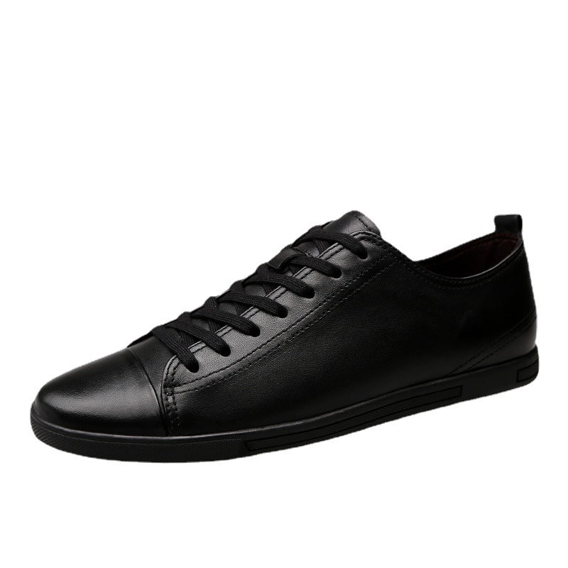 Men's Hollow Woolen Cotton Cowhide Soft Bottom Breathable Low Men's Shoes
