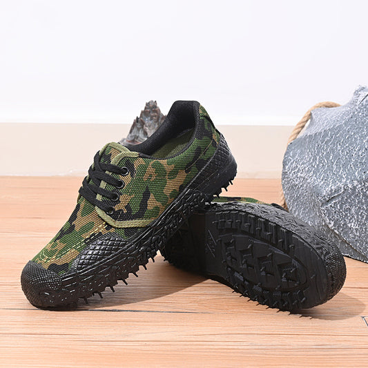 Rubber Vulcanized Sole Liberation Training Military Construction Casual Shoes