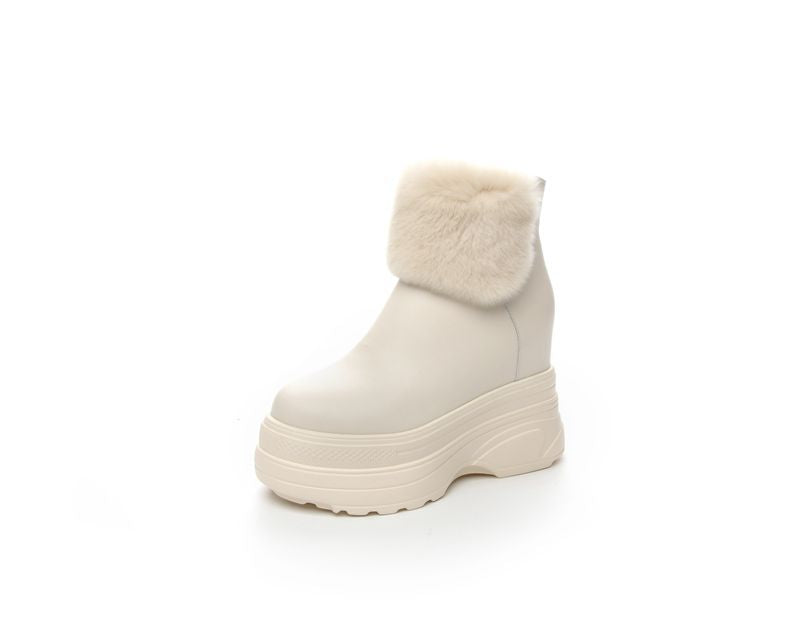 Lifted Type Side Zipper Little Princess Patent Boots