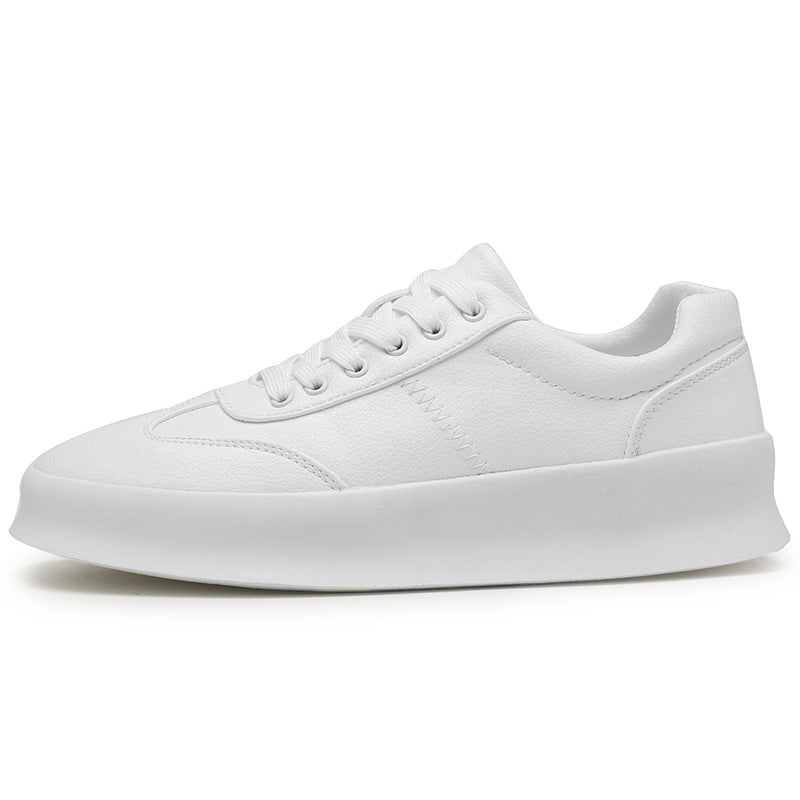 Men's Four White Flat Skateboard Trendy Thick-soled Men's Board Shoes