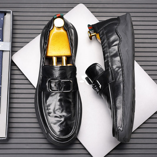 Men's Sheepskin Summer Soft Genuine Surface Slip-on Loafers