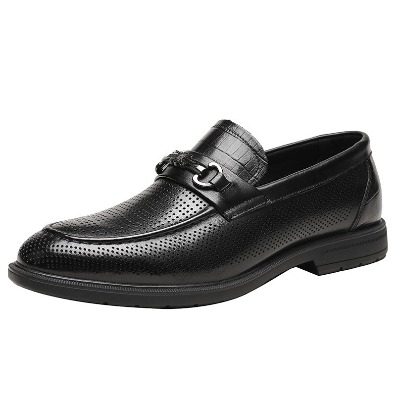 Men's Summer Breathable Business Hollow Perforated One Loafers