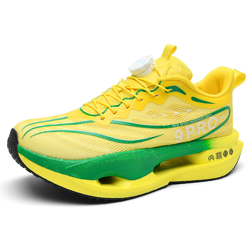 Carbon Plate Running Rotating Button Sports Shock Sneakers