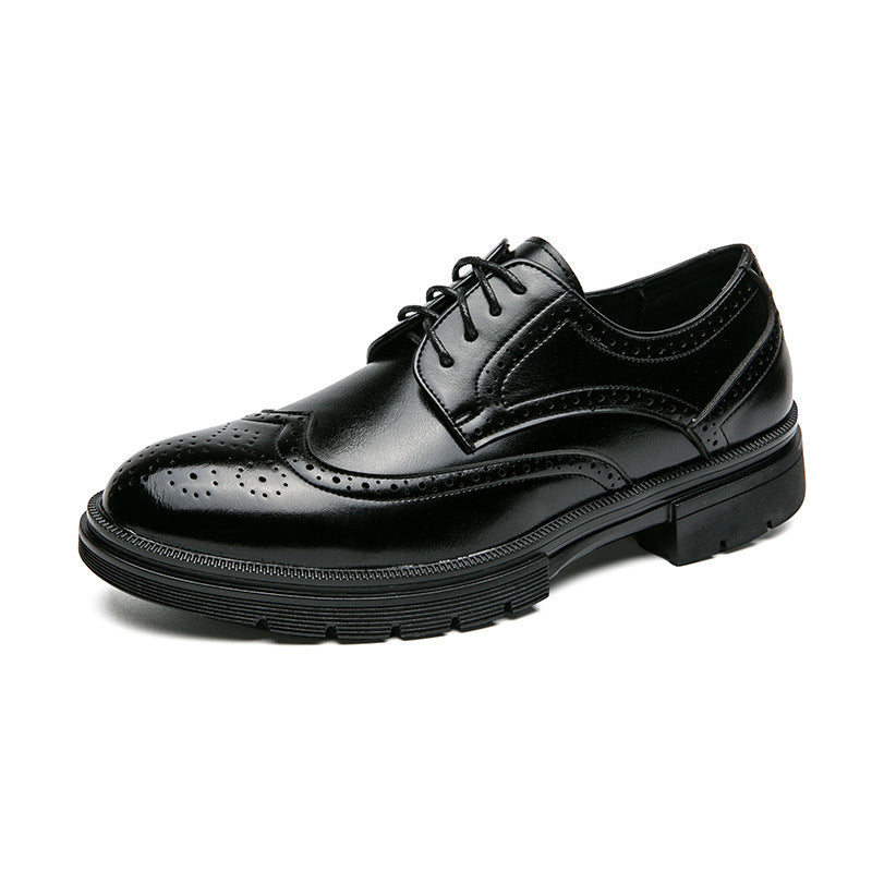 Men's Plus Size Brogue Business Formal Wear Leather Shoes