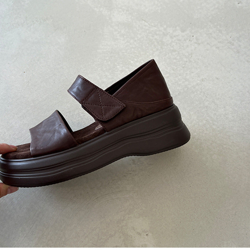 Women's Retro Platform Summer Small Height Increasing Sandals