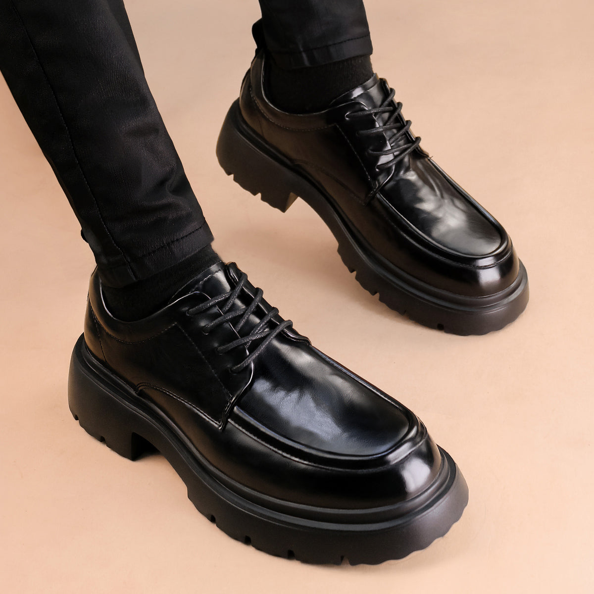 Men's Genuine Green Big Head Raise The Men's Shoes