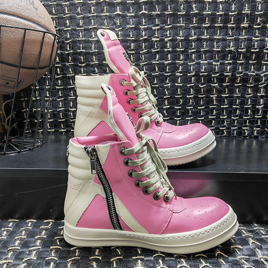 Genuine Plus Size Thick Bottom Fashionable Leather Shoes