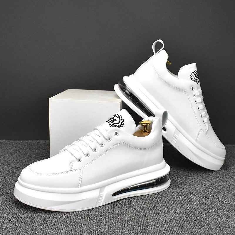 Men's Style Low Top Trendy Height Increasing Insole Board Thick Casual Shoes