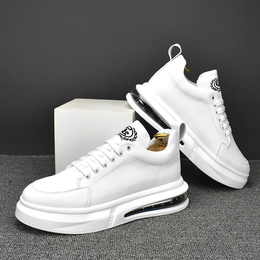 Men's Style Low Top Trendy Height Increasing Insole Board Thick Casual Shoes