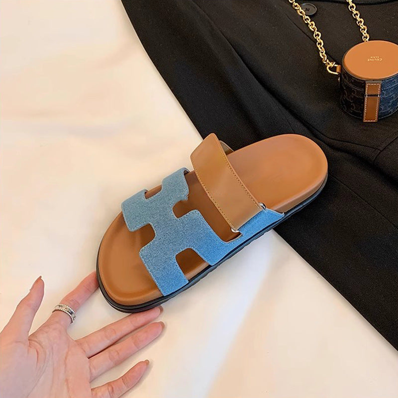 Women's Second Uncle Summer Velcro Platform For Slippers