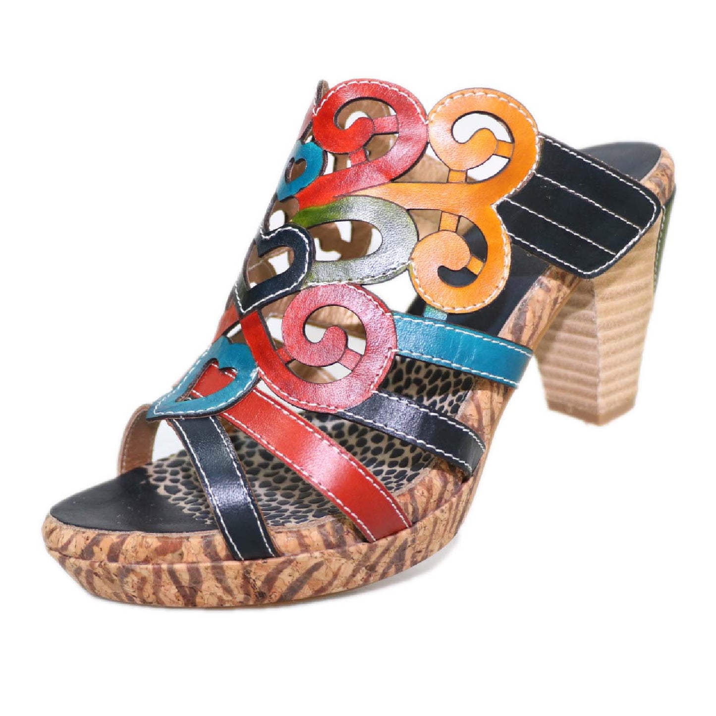 Women's Meng Die Ethnic Style High National Heels